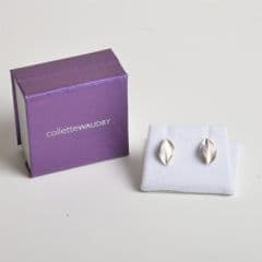 colletteWAUDBY small leaf studs in silver