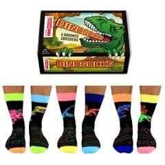 Oddsocks Dinosocks 6 odd socks (not pairs) for men