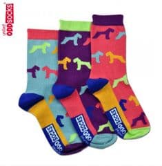 United Oddsocks Hound pack of 3 odd socks for Kids (not pairs)