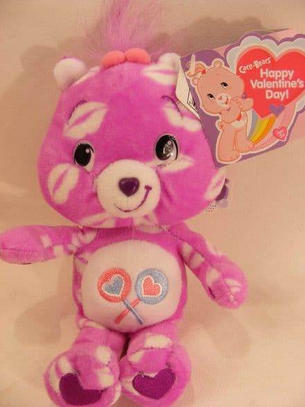 8" VALENTINES DAY SHARE CARE BEARS BEANIE
