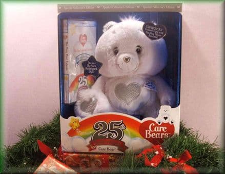 Special Edition  12" white/silver care bear with dvd