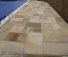 1 m2 Calibrated Mint Fossil Indian Riven Sandstone Mixed Size Paving Patio Slabs