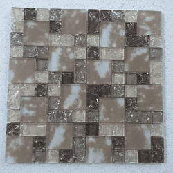 1m2 CLEARANCE CP1492 Distressed Glass Mosaic approx 32 x 32 x 8 cm