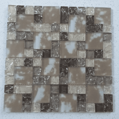 1m2 CLEARANCE CP1492 Distressed Glass Mosaic approx 32 x 32 x 8 cm