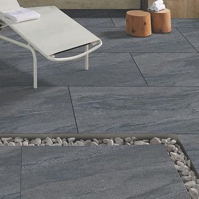 21.6 m2 Full crate Anthracite County Quartz Calibrated / Vitrified Porcelain 900 x 600 x 20 mm