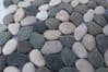 Beige & Black River Stone Pebble Tiles on Mesh