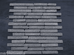 Black Basalt Brickbone Marble Mosaic Stone Tiles