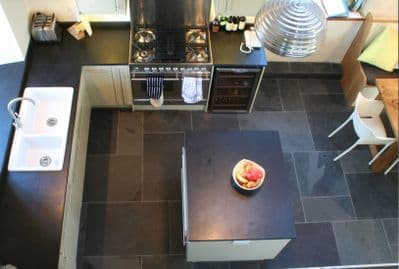 Calibrated Brazilian Black slightly Riven Slate tiles 600 mm x 300 mm x 10 mm perfect floor ideas