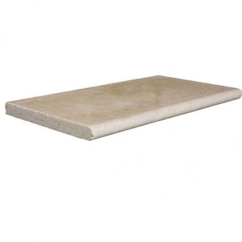 Classic Travertine Paving Pool Coping / Step With Bullnose 610 X 406 x 30 mm