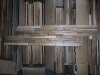 CLEARANCE 5.4m2 Splitface MINI Wooden Cladding 600 x 150 mm