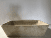 Cream Marble Rectangular Honed Stone Sink approx 60 x 40 x 16 cm