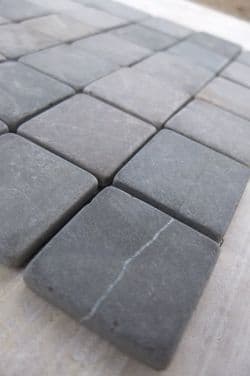 Genoa Grey / Gris Natural Stone Marble Mosaic Tiles 50mm by 50mm Wall Floor Tiles only £36.99 per m2