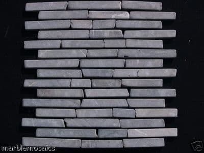 Handmade Genoa Grey / Gris Tumbled Brickbone Natural Stone Brick bone Wall Tiles