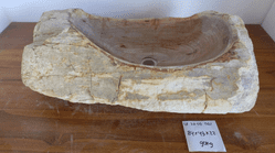 Heavy & Long Petrified Wood Wash basin approx 84 cm x  43 cm x  22 cm (LF.20.06.021)