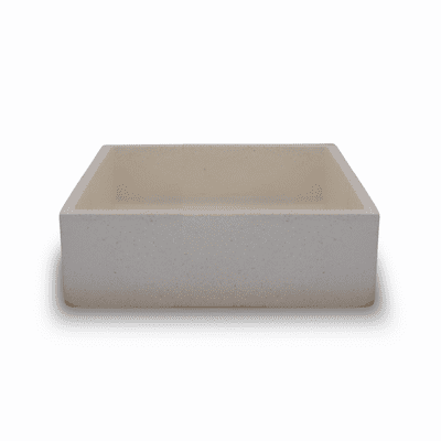 Made Stone Cream Terrazzo washbasin approx 40 cm  x  40 cm x 13 cm