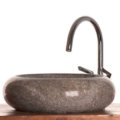 Napoli Grey Marble Stone Sink 40 cm ( wa035 )