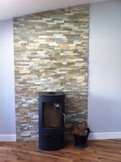 Oyster Slate 3D Split faced Tiles for the home . Stunning Feature wall For Less UK