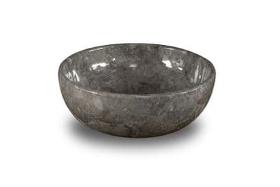 Pia Grey Natural Stone Marble wash basin approx 33cm Diameter / 13cm Height
