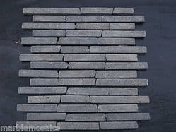 Sample Brighton Basalt  Black / Lava / Andesite Marble Brick Bone Mosaic tiles