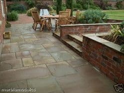 Calibrated Autumn Brown Indian Sandstone Paving Patio Slabs only £19.99 per m2