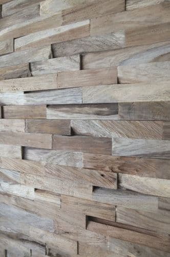 Sample Wooden Teak  Split Face Wall Tiles