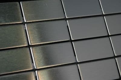 Stainless Steel Mosaic Tile Full Sheet 23 mm x 48 mm x 4 mm ( model cp1318 )