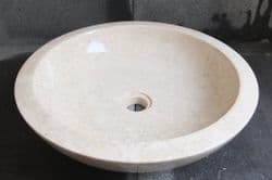 The Calypso Cream 43 cm x 12 cm Marble Washbasin