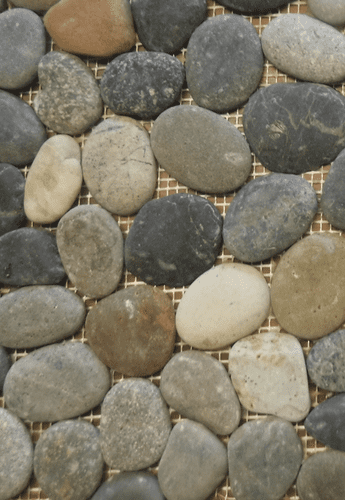 Tigers Eye Natural River Stone Pebble Mosaic Tiles for Walls & Floors