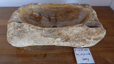 Very Old Petrified Wood Wash basin approx 64 cm x  42 cm x  18 cm (LF.20.06.020)