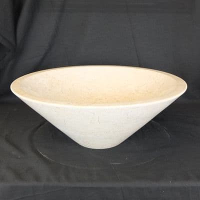 White / Cream Conical Stone Basin 40 cm x 15 cm