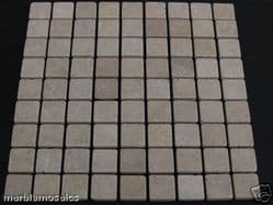 White/Cream Marble Mosaic 30mm by 30mm ( 3 x 3 cm ) tiles only £ 31.99 per m2