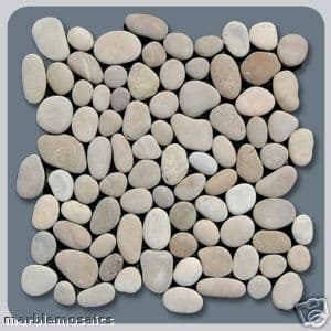 Asian tan natural pebble tile