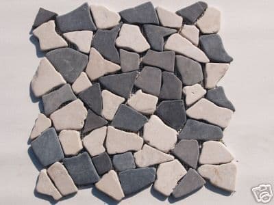 black and white marble mosaic tile