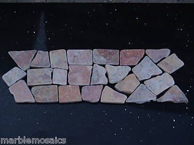 coral mosaic border tile