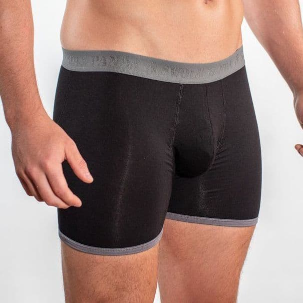 Bamboo Boxers - Black With Grey Band