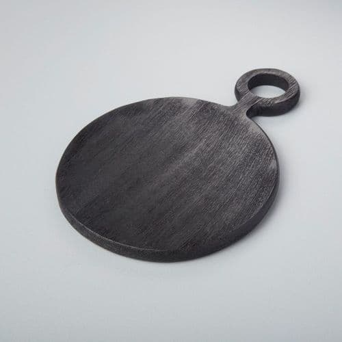 Brushed Black Mango Wood - Round Board - 2 Sizes Available