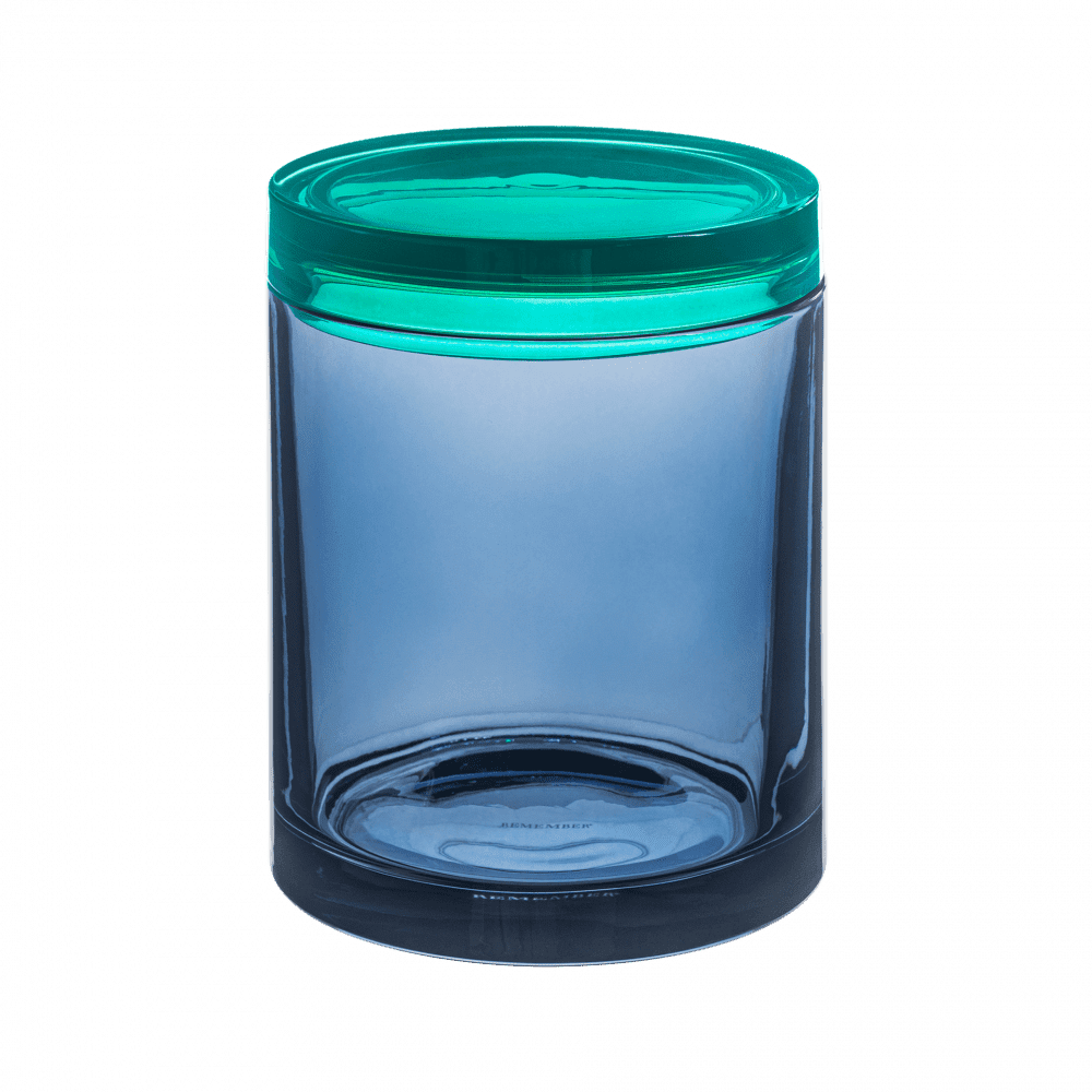 Coloured Glass Storage Jar - Large