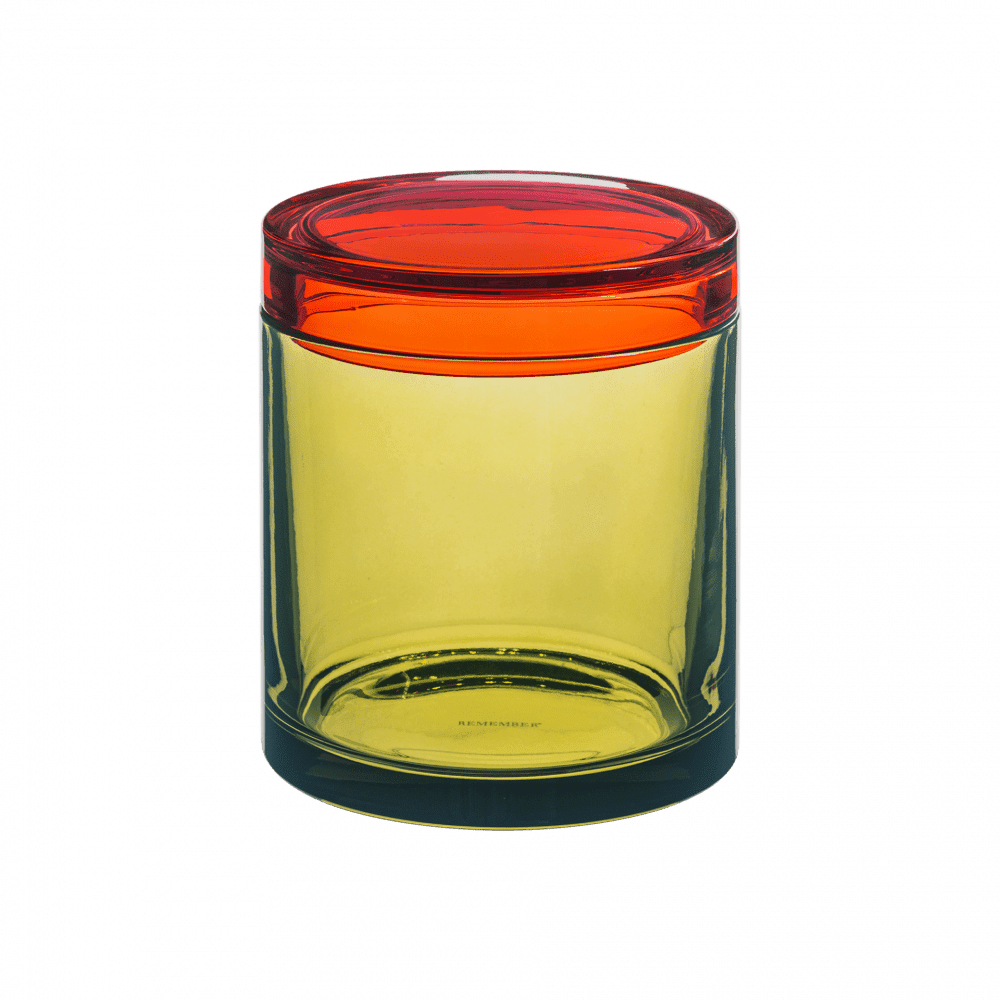 Coloured Glass Storage Jar - Medium