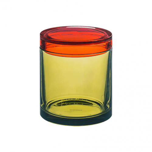 Coloured Glass Storage Jar - Medium