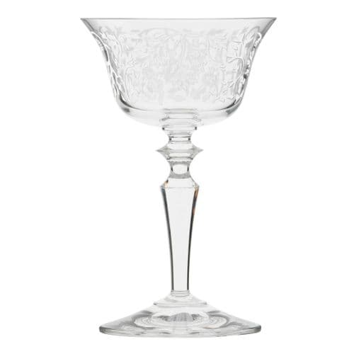 Etched Crystal Glass Coupe 22cl