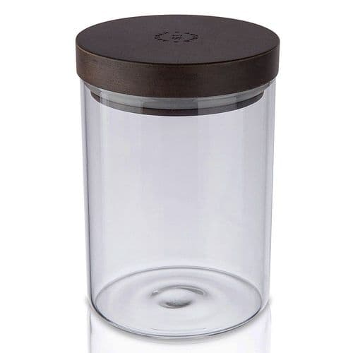 Glass Storage Jars With Acacia Wood Lids S/M/L