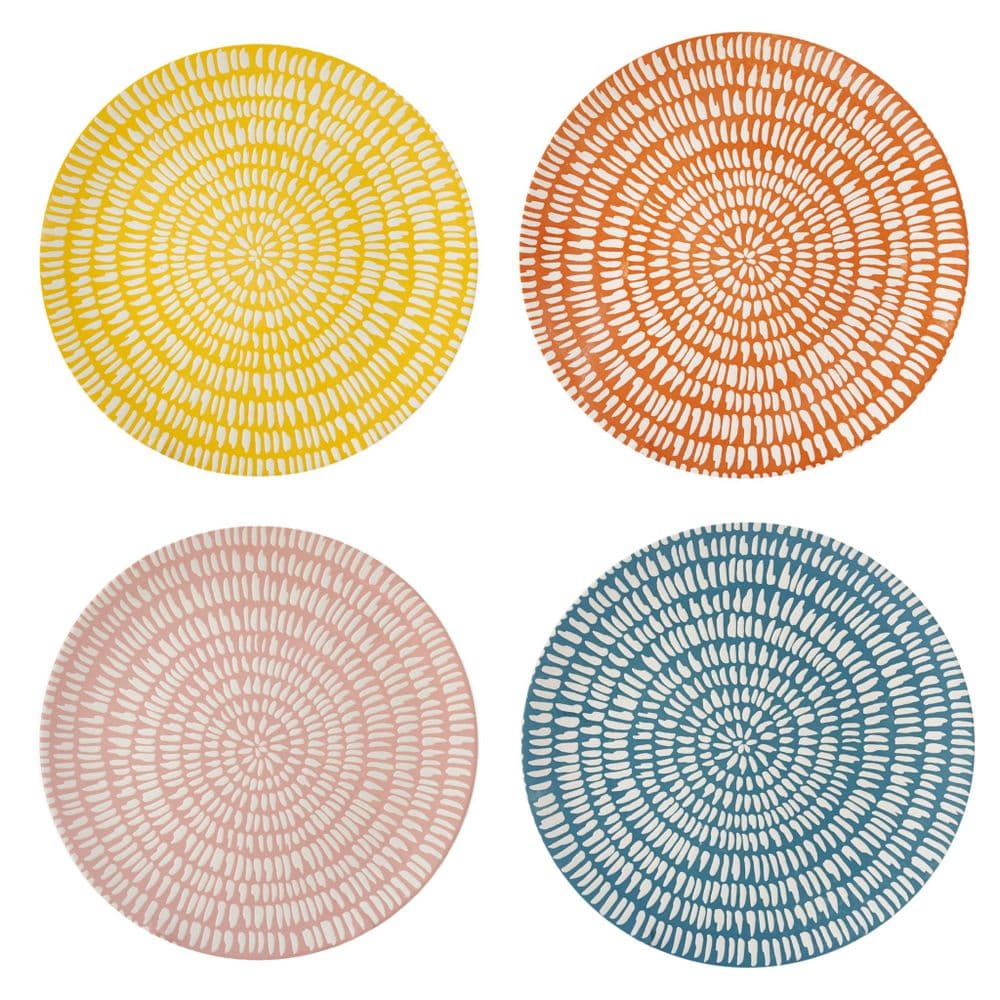 Hand Painted Seeds - Dinner Plates - Set Of 4