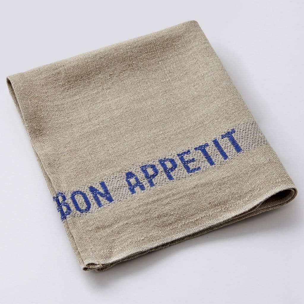 Luxury French Linen 'Bon Apetit' Napkin - Various Colours Available