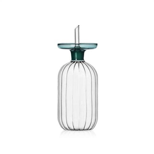 Milanese Glass - Lotus Oil Drizzler - Petrol Blue