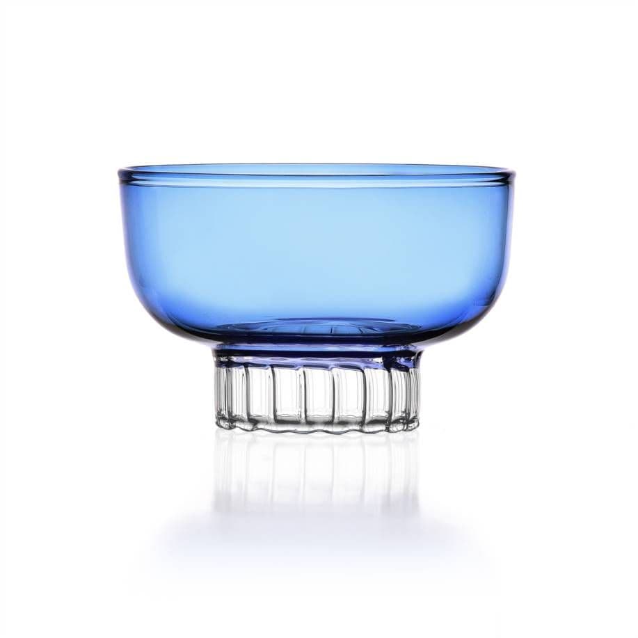 Milanese Glass - Pillar Bowl - Blue