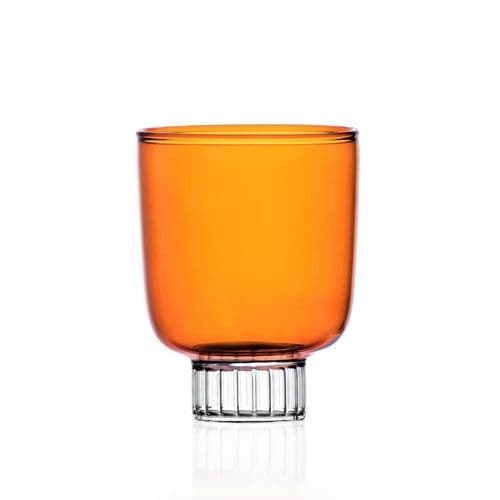 Milanese Glass - Pillar Drinking Glass - Amber