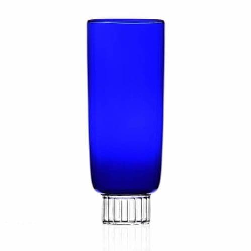 Milanese Glass - Pillar Flute - Blue