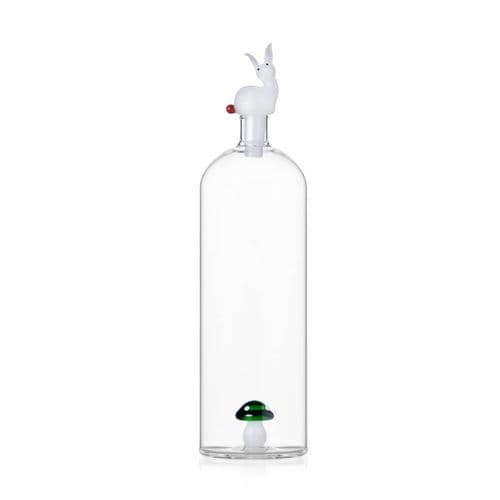 Milanese Glass - White Rabbit Bottle/Carafe