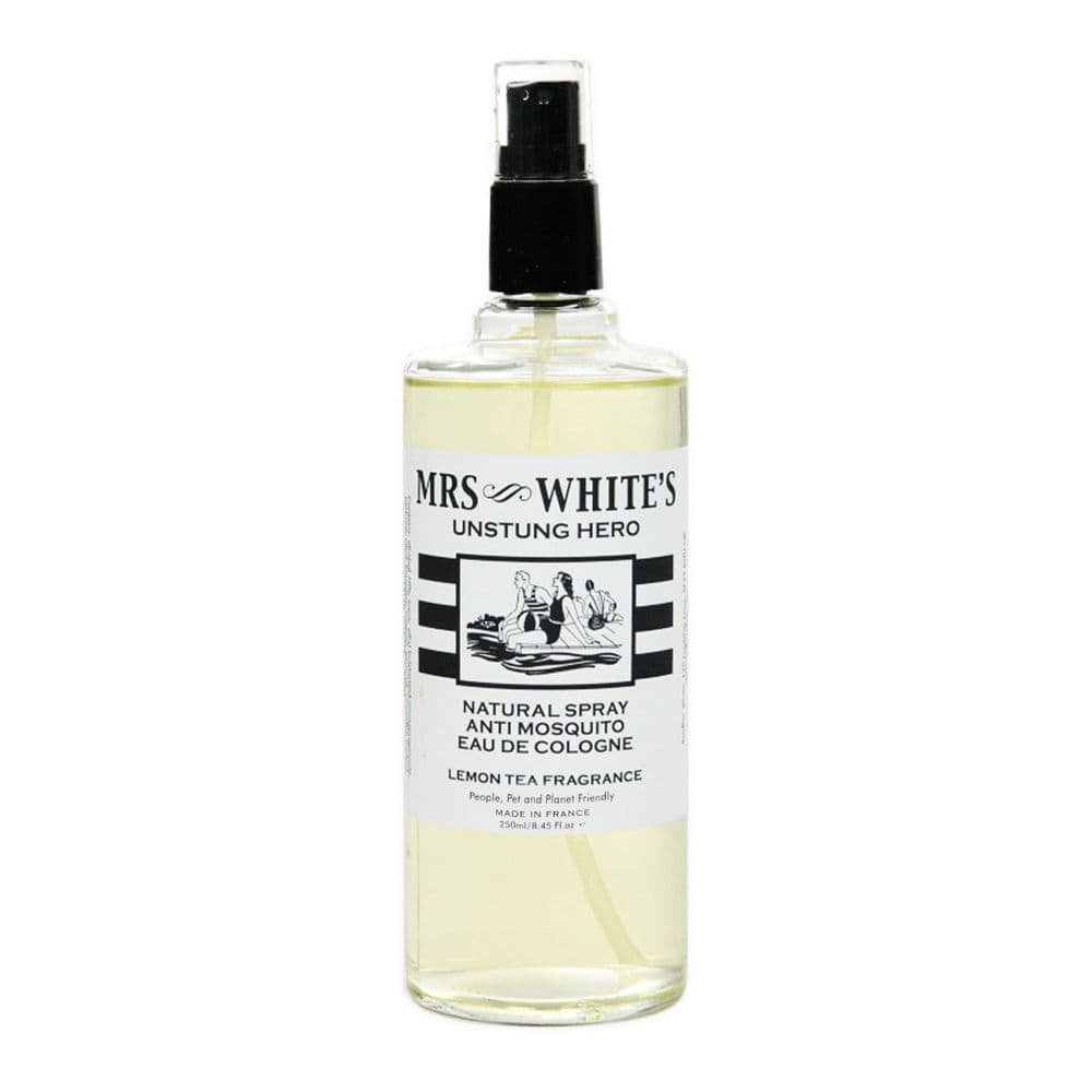 Mrs White's Unstung Hero (EdC) Anti Mosquito Eau de Cologne 250ml - Glass Bottle