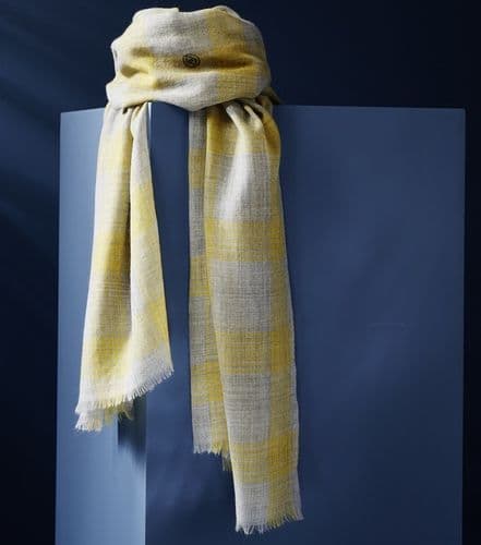 Parisian Scarf - Wool - Yellow Check